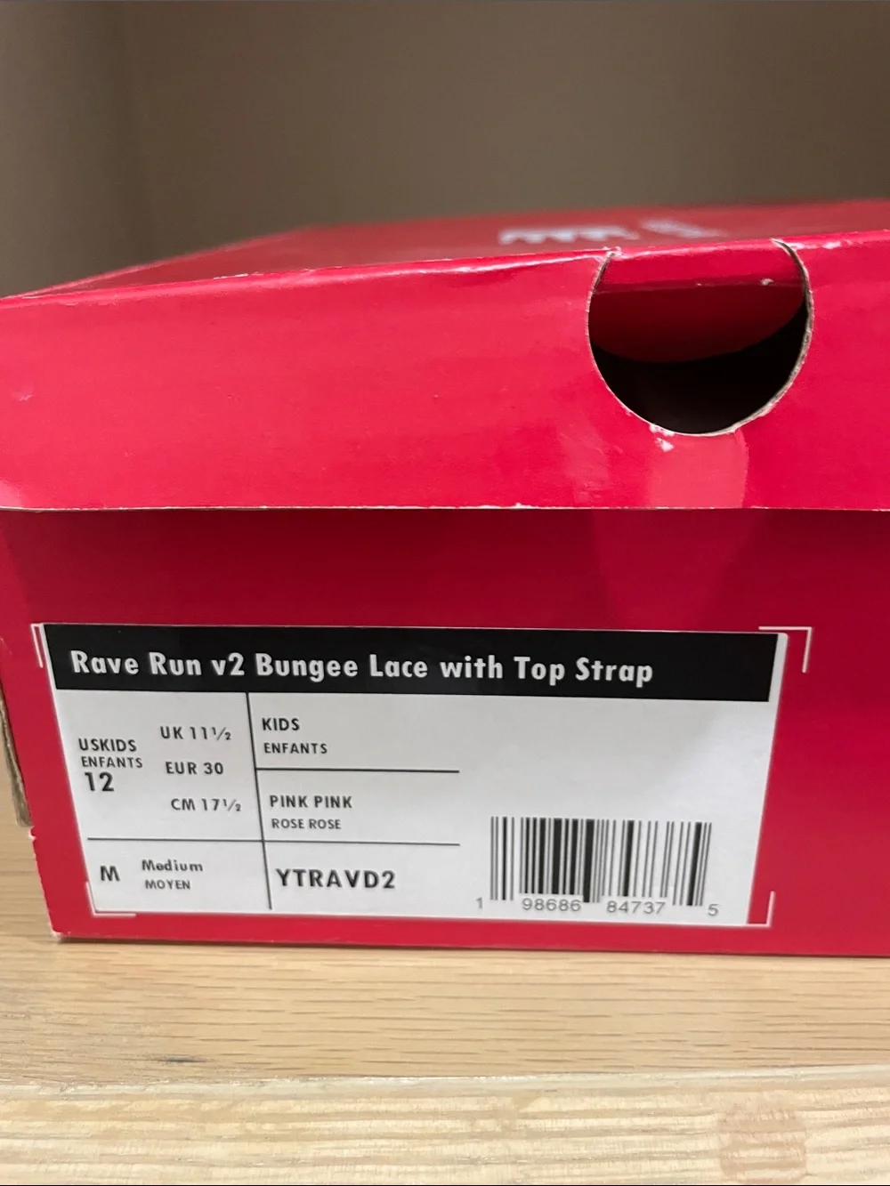 New Balance Pink and Hot Pink Kids' Sneakers with Velcro Strap NWT